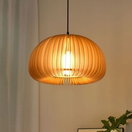 Retro Style Pendant Light Basswood Pumpkin Pendant Lamp