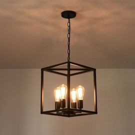 Modern Simple Pendant Light Iron Cage Hanging Lamp