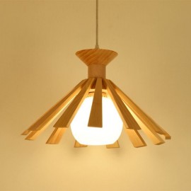 Simple Style Wood Pendant Light Light Fixture