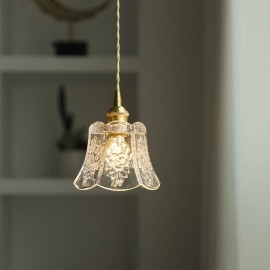 Flower Pendant Lamp Minimalist Decorative Glass Light Fixture