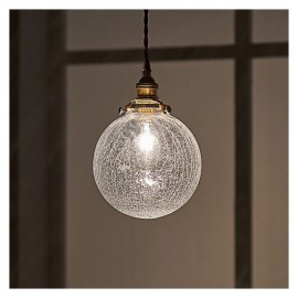 Glass Pendant Light Modern Crackle Ceiling Light Fixture Kitchen