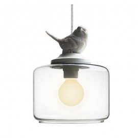 Retro Style Glass Pendant Light Little Bird Decorative Lighting