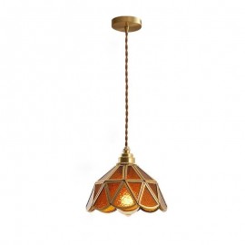 Retro Glass Pendant Light Japanese Style Glass Ceiling Light