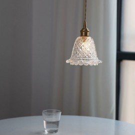 Modern Flower Glass Pendant Light 1 Light Decorative Light Fixture