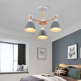 Nordic Macaron Pendant Light Creative Wood Chandelier