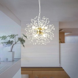 Dandelion Crystal Pendant Light Elegant Chandelier