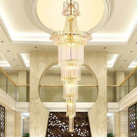 Elegant Long Pendant Crystal Chandelier