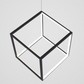 Black Pendant Light Geometric Cube Lighting LBY18069