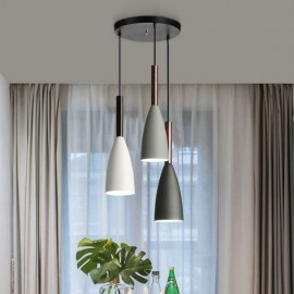 Modern Simple Pendant Light Three Lights Creative Aluminum Art Light Fixture Cafe