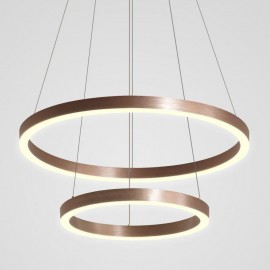 Pendant Light Drawing Craft 2 Rings Lamp 60+40cm