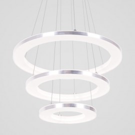 Modern Pendant Light Acrylic 3 Rings Lamp 40+30+20cm