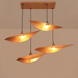 Creative Leaf Pendant Light Contemporary Bamboo Pendant Light Tearoom Lighting