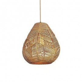 Nordic Retro Ceiling Light Natural Paper Rope Handwoven Lampshade