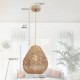 Nordic Retro Ceiling Light Natural Paper Rope Handwoven Lampshade