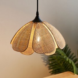 Rattan Pendant Light Restaurant Retro Rattan Ceiling Light