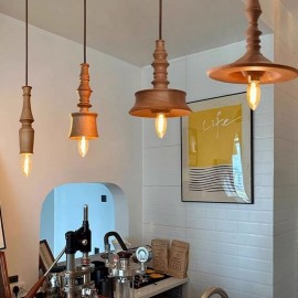 Rubberwood Pendant Light Ins Vintage Hanging Light