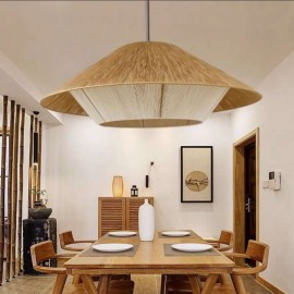 Hemp Rope Pendant Light Hand-Woven Restaurant Balcony Ceiling Light