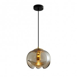 Stamen Glass Pendant Light Modern Minimalist Wrought Iron Ceiling Light