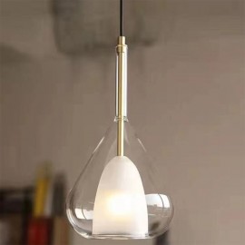 Pendant Light Modern Minimalist Double Glass Ceiling Lights