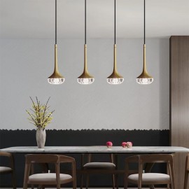 Modern Glass Pendant Light Wrought Iron Glass Ceiling Light