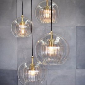 Modern Glass Pendant Light Single-Head Hanging Lamp Restaurant