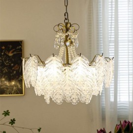 Elegant Glass Pendant Light Leaf Hanging Light