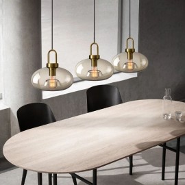 3-Light Pendant Light With Glass Shade Island