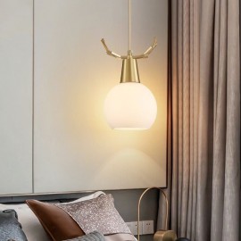 Modern Simple Copper Pendant Light Antler Hanging Light