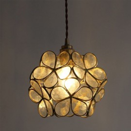 Nordic Creative Pendant Light Glass Home Lighting Petal Shape Lamp Bedside Lamp