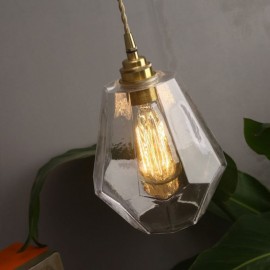 Nordic Retro Pendant Light Brass Glass Home Lighting Tower Shape Lamp Lamp