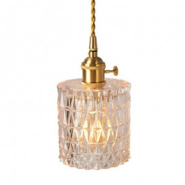 Jelly Jar Light Fixture Ribbed Glass Pendant Light