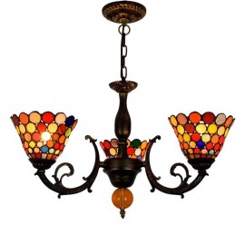 Retro Stained Glass Pendant Lamp Glass Chandelier