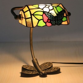 Butterfly Table Lamp Restaurant Decoration Stained Glass Desk Lamp