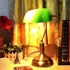 American Vintage Bank Boutique Glass Lamp