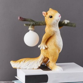 Table Light Resin Squirrel Table Lamp Animal Desk Lamp