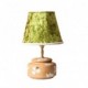 Chinese Fabric Table Lamp Clay Jar Ceramic Table Light