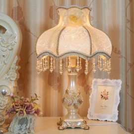 Luxury European Table Lamp Night Desk Light Bedside Decorative Light