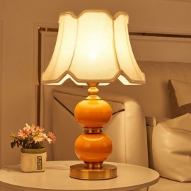 American Ceramic Table Lamp Creative Bedside Lamp Luxury Postmodern Gourd Table Light