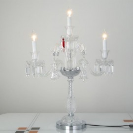 3 Lights K9 Crystal Table Lamp Modern Luxurious Candelabra Table Light