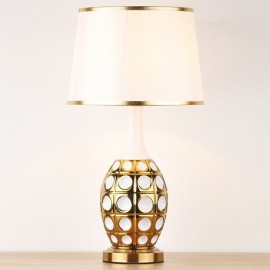 Contemporary Electroplating Ceramic Table Lamp Simple Reading Lamp