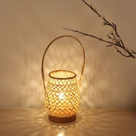 Bamboo Basket Table Lamp Modern Creative Bedside Desk Lamp Teahouse Lighting