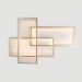 Gold LED Modern /Comtemporary Alumilium Painting Ceiling Light Flush Mount Light with Remoter Dimmer for Living Room Bed Room (Can Also be Used as Wall Light)