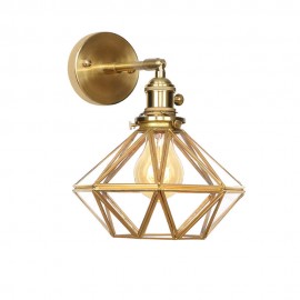 1 Light Pure Brass Northern Europe Modern Wall Light with Glass Shade