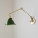 1 Light Pure Brass Northern Europe Modern Wall Light with Glass Shade