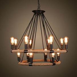 40W Traditional/Classic / Rustic/Lodge / Vintage / Retro / Country Painting Metal Pendant LightsLiving Room / Bedroom / Dining Room /