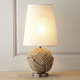 North America Style Minimalist Table Light Decorated With Twine Ball