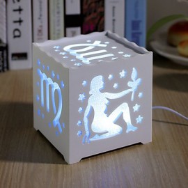14.5*14.5*14.5CM Christmas Originality Of The Zodiac Hollow-Out Concise Adornment Night Light Lamp Light Led